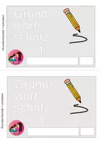 Vorschau - Arbeitsblätter - Grundwortschatz der 1. Klasse schreiben - Deckblatt