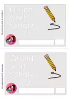 Vorschau - Arbeitsblätter - Grundwortschatz der 2. Klasse schreiben - Deckblatt