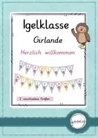 Vorschau - Poster - Herzlich willkommen Girlande Igelklasse - Deckblatt