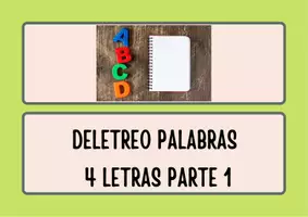 Vista previa - Refuerzo / NEE / Materiales de apoyo - DELETREO 4 LETRAS PARTE 1 - Portada
