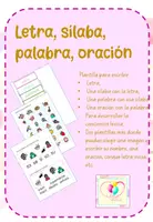 Vista previa - Hojas de trabajo - LETRA, SÍLABA, PALABRA, ORACIÓN - Portada