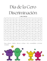 Vista previa - Hojas de trabajo - Sopas de letras/ Cero Discriminación 2 / Efeméride - página 1