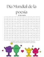 Vista previa - Hojas de trabajo - Sopas de Letras/ La Poesía 2 / Efeméride - página 3