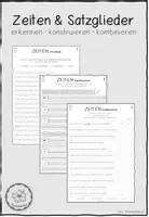 Vorschau - Arbeitsblätter - Zeiten und Satzglieder: erkennen-konstruieren-kombinieren - Deckblatt