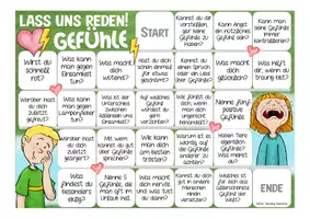 Vorschau - Spiele - Gefühle Sprechanlässe "Lass uns reden!" Plauderbrettspiel - Seite 1