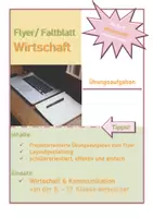 Vorschau - Stundenentwürfe - WIRTSCHAFT: Übungsaufgaben zum Thema Flyer/Faltblatt - Deckblatt