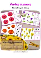 Aperçu - Apprentissages en autonomie - Cartes à pince - Dénombrement - Fleurs - Page de couverture