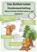 Vorschau - Stundenentwürfe - UB HSU Sachunterricht Eichhörnchen "Warum können Eichhörnchen so gut klettern?" - Deckblatt