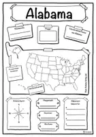 Vorschau - Unterrichtsreihen - Steckbrief Alabama - Bundesstaat der Vereinigten Staaten - Deckblatt
