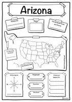 Vorschau - Unterrichtsreihen - Steckbrief Arizona - Bundesstaat der Vereinigten Staaten - Deckblatt