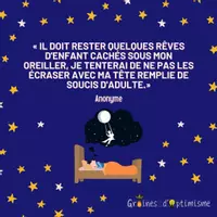 Aperçu - Affichage - Citation - Rêves d’enfant cachés sous mon oreiller - Page de couverture