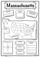 Vorschau - Stundenentwürfe - Steckbrief Massachusetts - Bundesstaat der Vereinigten Staaten - Deckblatt