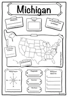 Vorschau - Unterrichtsreihen - Steckbrief Michigan - Bundesstaat der Vereinigten Staaten - Deckblatt