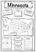 Vorschau - Stundenentwürfe - Steckbrief Minnesota - Bundesstaat der Vereinigten Staaten - Deckblatt