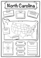 Vorschau - Stundenentwürfe - Steckbrief North Carolina - Bundesstaat der Vereinigten Staaten - Deckblatt