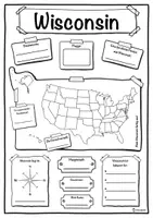 Vorschau - Unterrichtsreihen - Steckbrief Wisconsin - Bundesstaat der Vereinigten Staaten - Deckblatt