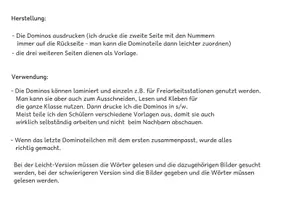 Vorschau - Arbeitsblätter - Erste Lese-Klebe-Dominos Buchstaben H - Seite 1