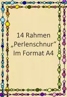 Vorschau - selbst erstellte Cliparts/Grafiken - 14 Rahmen "Perlenschnur" für A4 - Deckblatt