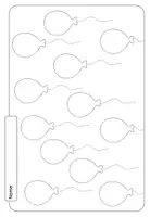 Vorschau - Stationenlernen - Wochenplan Luftballons blanko differenziert - Seite 1