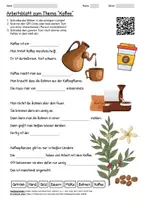 Vorschau - Arbeitsblätter - Arbeitsblatt "Kaffee" + Onlineübung & MP3 + Infografik - Deckblatt