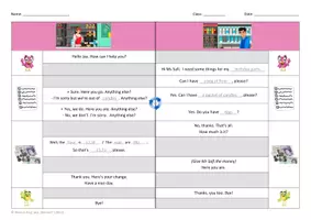 Vorschau - Arbeitsblätter - Role play - shopping dialogue - Rollenspiel (passend zu Orange Line 1 Unit 4.2) - Seite 2