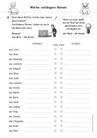 Vorschau - Arbeitsblätter - Arbeitsblatt zur Rechtschreibung: Endungen (Grundschule) - Deckblatt