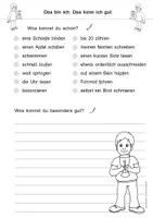 Vorschau - Arbeitsblätter - Das kann ich / Das bin ich (Stärken, Sachunterricht, Reli) - Seite 1