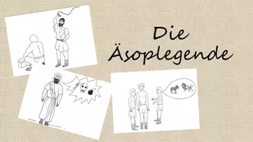 Vorschau - Arbeitsblätter - Illustration: Wie Äsop zu der Fabel kam - Deckblatt