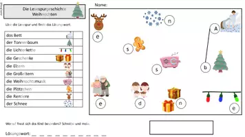 Vorschau - Arbeitsblätter - Lesespur - Weihnachten fünffach differenziert - Seite 1