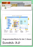 Vorschau - Arbeitsblätter - Programmoberfläche für die 7. Klasse: Scratch 3.0 - Deckblatt