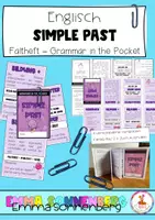 Vorschau - Mal- und Bastelvorlagen - Faltheft - Englisch Grammatik - Simple Past - Deckblatt