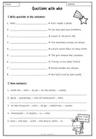 Vorschau - Arbeitsblätter - Irregular Plurals & Questions with who - Seite 2