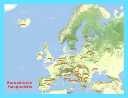 Vorschau - Bildkarten - Europakarte. Hauptstädte Europa - Deckblatt