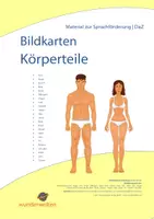 Vorschau - Fördermaterial/Inklusion - Körperteile DaZ - Bildkarten (DIN A5) - Bild-und Wortkarten - #top90 - Deckblatt