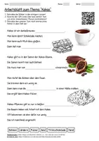 Vorschau - Arbeitsblätter - Arbeitsblatt "Kakao" + Onlineübung & MP3 + Mindmap + Infografik - Deckblatt