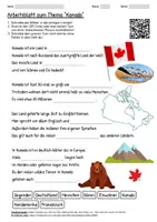 Vorschau - Arbeitsblätter - Lernposter + Arbeitsblatt "Kanada" + Onlineübung & MP3 + Mindmap + Infografik - Seite 1