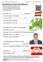 Vorschau - Arbeitsblätter - Arbeitsblatt "Karl Nehammer" + Onlineübung & MP3 + - Deckblatt