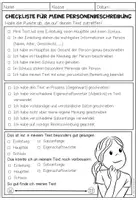 Vorschau - Arbeitsblätter - Personenbeschreibung / Personen beschreiben – Deutsch, Checkliste, Arbeitsblatt, DaF, DaZ | Personenbeschreibung, Klasse 4, 5, Grundschule, Sekundarstufe - Seite 3