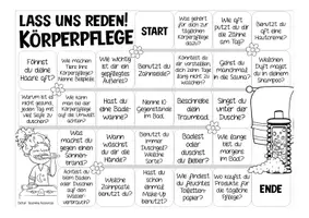 Vista previa - Unidades / Secuencias / Situaciones de Aprendizaje - Hygiene und Körperpflege - Brettspiel Deutsch / Aleman / DAZ - Sprechanlässe "Lass uns reden!" - página 2