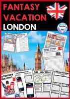 Vorschau - Unterrichtsreihen - London Fantasy Vacation - Worksheets | Listening, Note taking, Writing, Speaking | Holiday Activity - Deckblatt