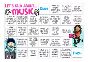 Vorschau - Spiele - Let´s talk about ... MUSIC board game English for conversation classes / speaking ENGLISCH SPIEL - Seite 1