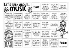 Vorschau - Spiele - Let´s talk about ... MUSIC board game English for conversation classes / speaking ENGLISCH SPIEL - Seite 2