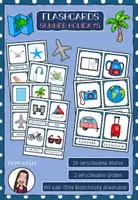 Vorschau - Präsentationen/Tafelbilder - Flashcards holidays vacation / Bildkarten Englisch Ferien Urlaub Tafelbild - Deckblatt