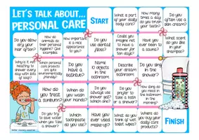 Vista previa - Juegos / Gamificación - Let´s talk about ... personal care, hygiene and beauty boardgame English / Inglés for speaking activities / conversation classes - página 1
