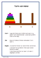 Vorschau - Arbeitsblätter - Anleitung der Turm von Hanoi - Deckblatt