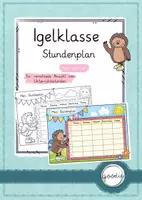 Vorschau - Bildkarten - Stundenplan Igelklasse - Deckblatt