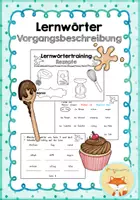 Vorschau - Arbeitsblätter - Lernwörtertraining - Vorgangsbeschreibung (Rezepte) - Deckblatt