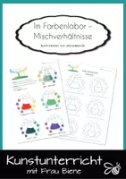 Vorschau - Arbeitsblätter - Farben mischen im Farbenlabor – Mischverhältnisse angeben - Deckblatt