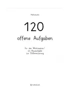Vorschau - Arbeitsblätter - Mathematik: 120 offene Aufgaben für den Wochenplan/ als Hausaufgabe zur Differenzierung - Deckblatt