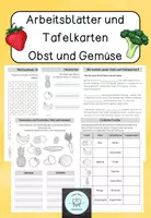 Vorschau - Arbeitsblätter - Obst und Gemüse Arbeitsblätter und Tafelmaterial - Deckblatt